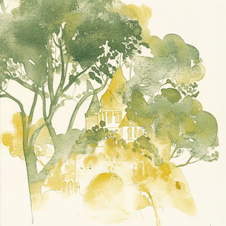 Lineviva style, Midjourney V6.1: retro fairy-tale illustration