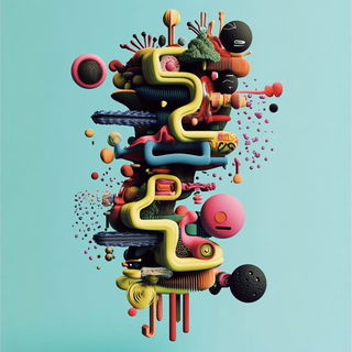 Prismbark style, Midjourney V6.1: abstract 3D render
