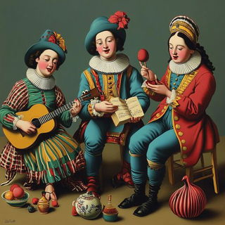 Prismbark style, Midjourney V6.1: classical 18th-century oil painting