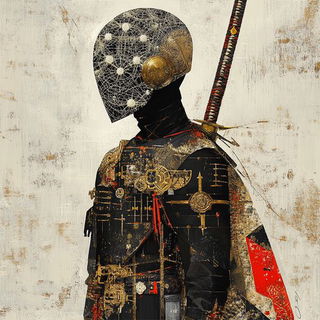 Inkbaroque Wilds style, Midjourney V6.1: concept art character design of retropunk steam knight