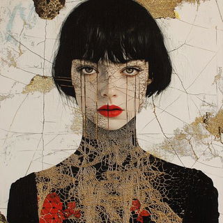Inkbaroque Wilds style, Midjourney V6.1: photographic portrait of female protagonist