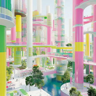 Ornithogilt style, Midjourney V6.1: megacity with futuristic bioarchitecture