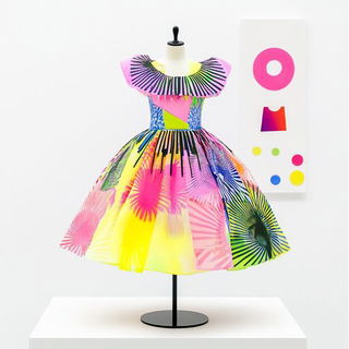 Ornithogilt style, Midjourney V6.1: haute-couture fashion outfit