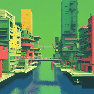 Inkmariner style, Midjourney V6.1: megacity with futuristic bioarchitecture