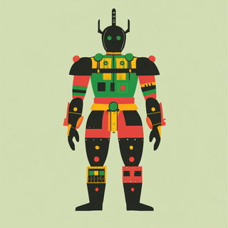 Inkmariner style, Midjourney V6.1: concept art character design of retropunk steam knight