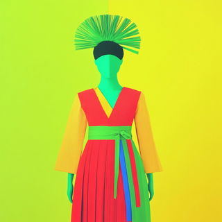 Inkmariner style, Midjourney V6.1: haute-couture fashion outfit