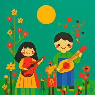 Inkmariner style, Midjourney V6.1: traditional folk art