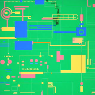 Inkmariner style, Midjourney V6.1: technical infrastructure blueprint schematics