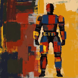 Orbiscarp style, Midjourney V6.1: concept art character design of retropunk steam knight