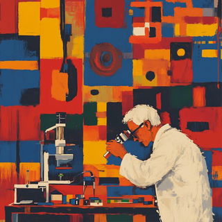 Orbiscarp style, Midjourney V6.1: editorial illustration for popular scientific magazine cover