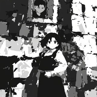 Orbiscarp style, Midjourney V6.1: black-and-white manga comic strip