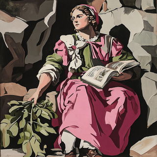 Coralink Carnivalesque style, Midjourney V6.1: classical 18th-century oil painting