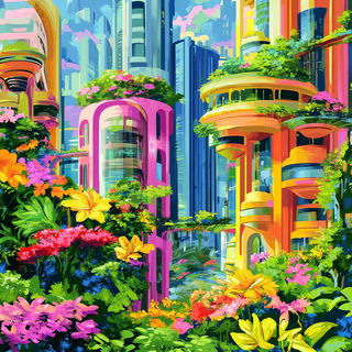 Pantherstroke style, Midjourney V6.1: megacity with futuristic bioarchitecture