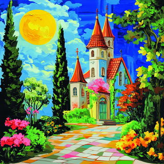 Pantherstroke style, Midjourney V6.1: retro fairy-tale illustration