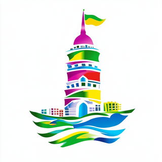 Pantherstroke style, Midjourney V6.1: bold minimalist logo design for Istanbul city municipal services