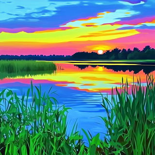 Pantherstroke style, Midjourney V6.1: realistic landscape photograph of quiet dawn