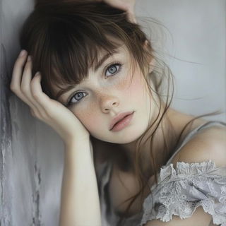 Chiaroscuro Horseplay style, Midjourney V6.1: photographic portrait of female protagonist