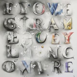 Chiaroscuro Horseplay style, Midjourney V6.1: typographic composition with large letters