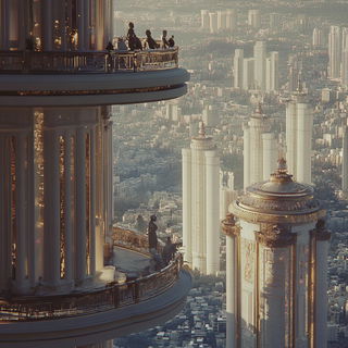 Hillside Letterform style, Midjourney V6.1: megacity with futuristic bioarchitecture