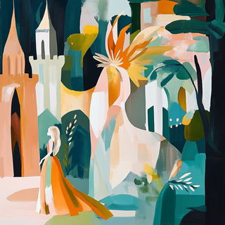 Pyrite Cataract style, Midjourney V6.1: retro fairy-tale illustration