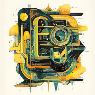 Gradient Loom Theory style, Midjourney V6.1: typographic composition with large letters