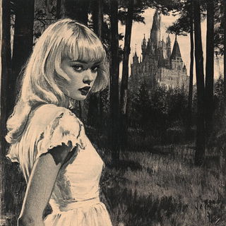 Nacre Vow style, Midjourney V6.1: retro fairy-tale illustration