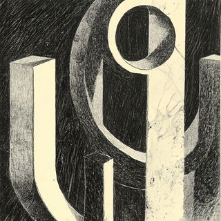 Nacre Vow style, Midjourney V6.1: typographic composition with large letters