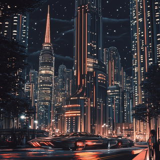 Silhouette Zenography style, Midjourney V6.1: megacity with futuristic bioarchitecture