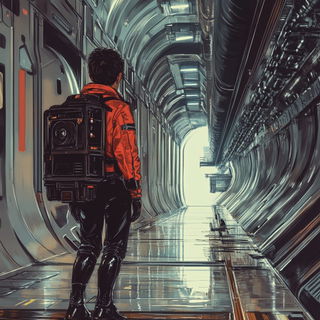 Silhouette Zenography style, Midjourney V6.1: cinematic shot from sci-fi movie