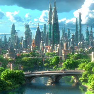 Botanoballet style, Midjourney V6.1: megacity with futuristic bioarchitecture