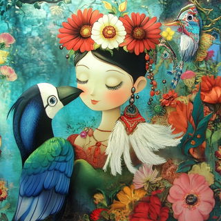 Botanoballet style, Midjourney V6.1: traditional folk art