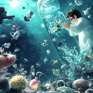 Botanoballet style, Midjourney V6.1: editorial illustration for popular scientific magazine cover