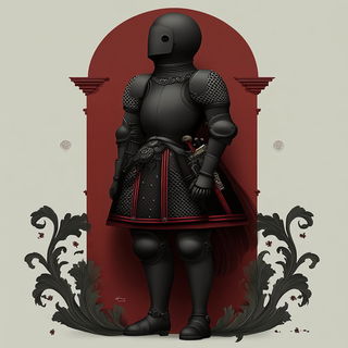 Basaltflare Stratigraphy style, Midjourney V6.1: concept art character design of retropunk steam knight