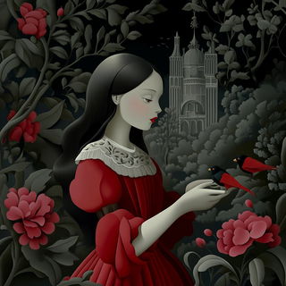 Basaltflare Stratigraphy style, Midjourney V6.1: retro fairy-tale illustration