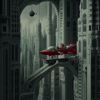 Basaltflare Stratigraphy style, Midjourney V6.1: cinematic shot from sci-fi movie