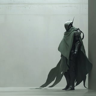 Folkbrute Theatrics style, Midjourney V6.1: concept art character design of retropunk steam knight