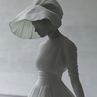 Folkbrute Theatrics style, Midjourney V6.1: haute-couture fashion outfit