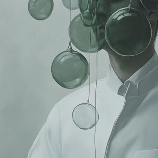 Folkbrute Theatrics style, Midjourney V6.1: editorial illustration for popular scientific magazine cover