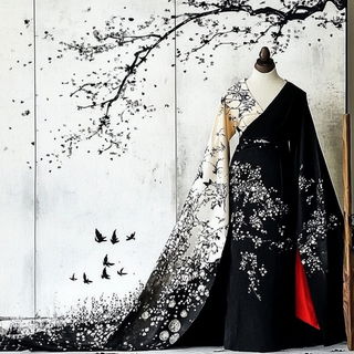 Woodland Cinemanga style, Midjourney V6.1: haute-couture fashion outfit
