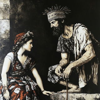 Woodland Cinemanga style, Midjourney V6.1: classical 18th-century oil painting