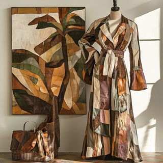 Atlascrash style, Midjourney V6.1: haute-couture fashion outfit