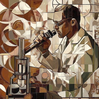 Atlascrash style, Midjourney V6.1: editorial illustration for popular scientific magazine cover
