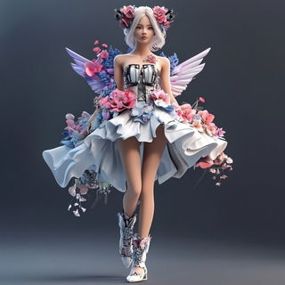 Planetary Cutbank style, Midjourney V6.1: haute-couture fashion outfit