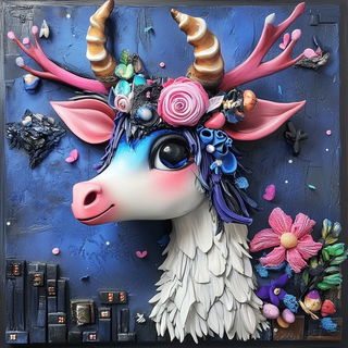 Planetary Cutbank style, Midjourney V6.1: traditional folk art