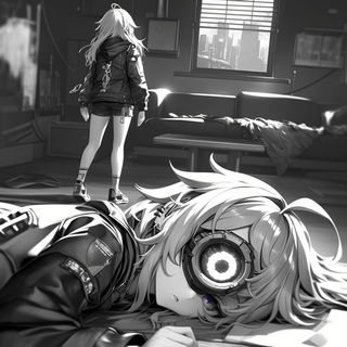 Planetary Cutbank style, Midjourney V6.1: black-and-white manga comic strip