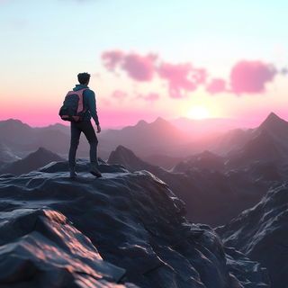 Planetary Cutbank style, Midjourney V6.1: realistic landscape photograph of quiet dawn