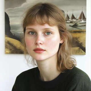 Contour Torsion style, Midjourney V6.1: photographic portrait of female protagonist