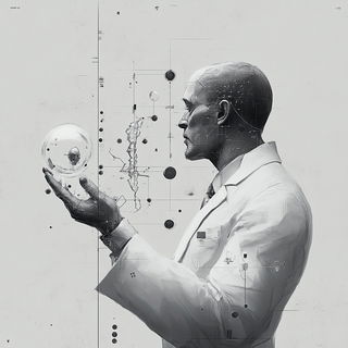 Canyonglow style, Midjourney V6.1: editorial illustration for popular scientific magazine cover