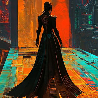 Architexture style, Midjourney V6.1: haute-couture fashion outfit