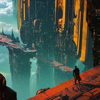 Architexture style, Midjourney V6.1: cinematic shot from sci-fi movie